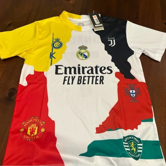 Christiano Ronaldo #7Commemorative Soccer kids Set Jersey/Short Fits Large Youth - Picture 3 of 6